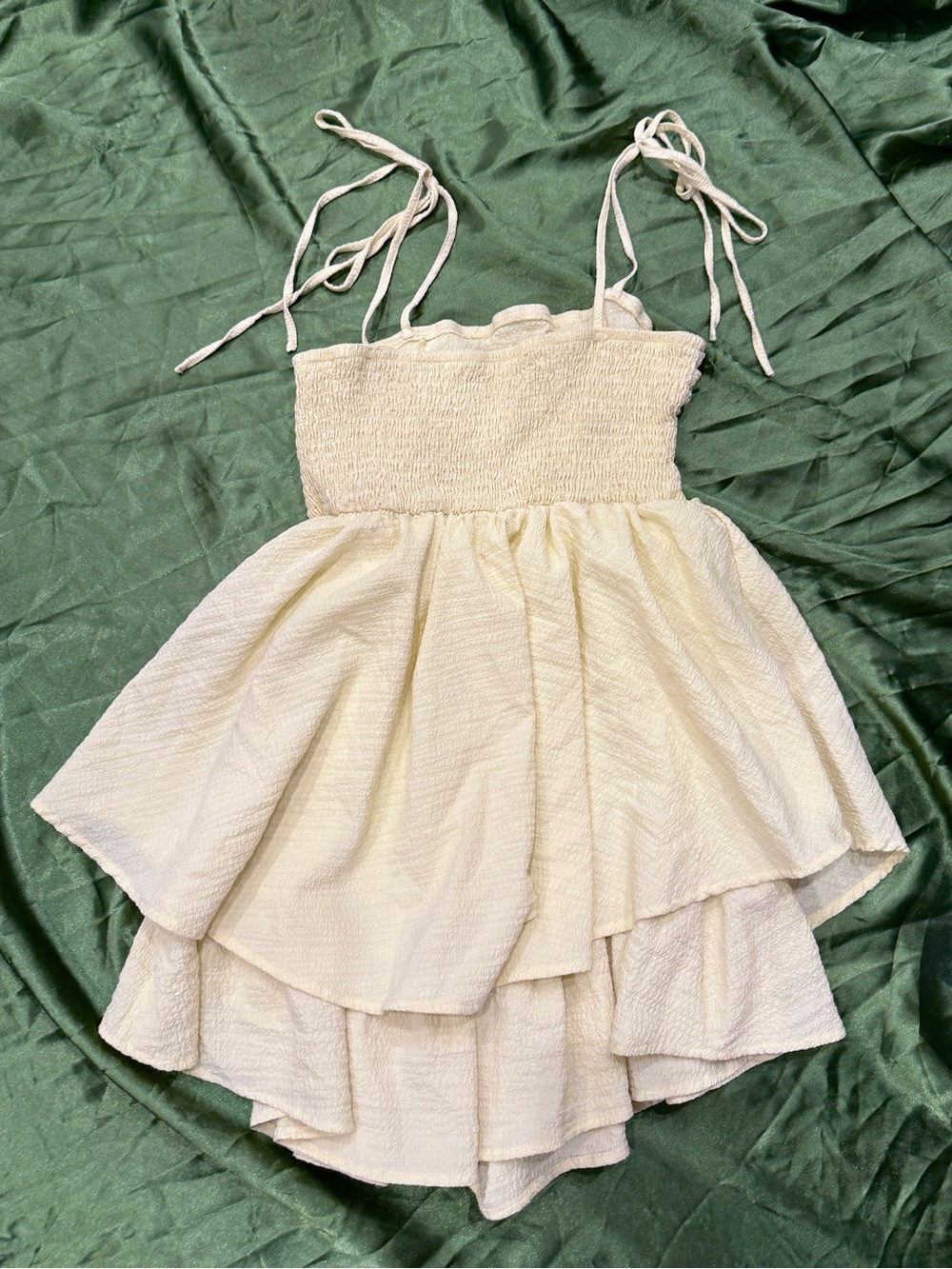Cute Ruffle Tie-Back Mini Dress set of 2: Pink + butter Yellow Large - Picture 5 of 5